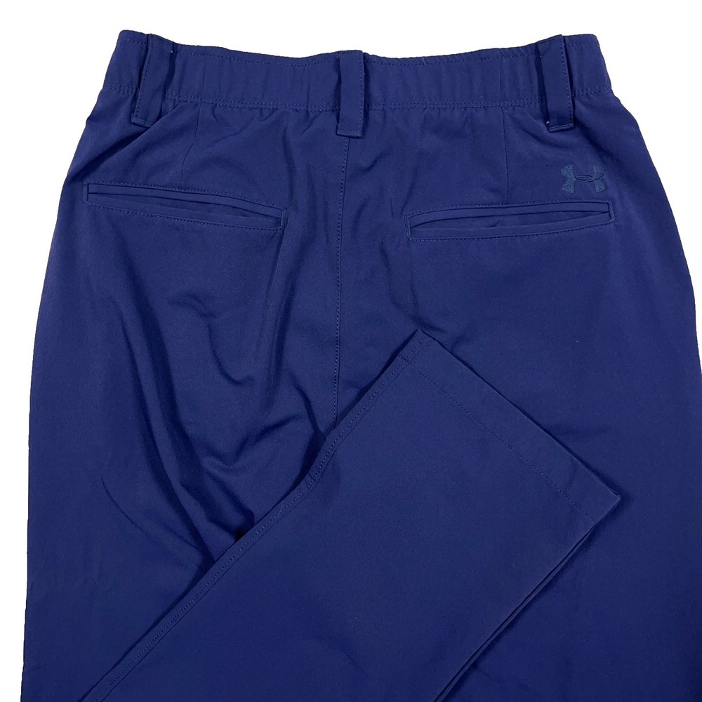 Under Armor Golf Pants Men 30x32 Navy‎ Blue Straight Leg Chino Performance Adult